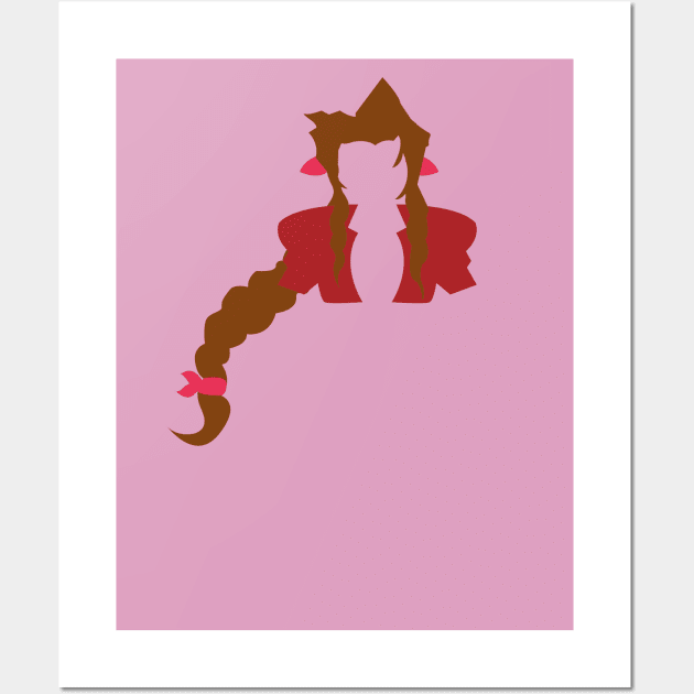 Minimalist Aeris, Final Fantasy 7 Wall Art by PWCreate